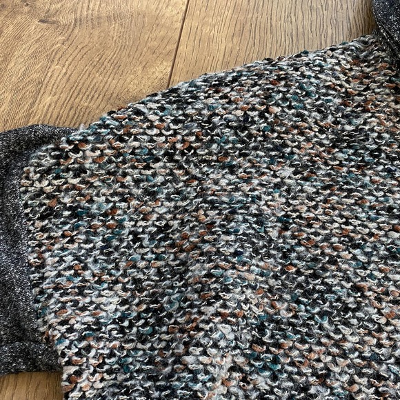 Lucky Brand Hooded Pullover Exposed Knit Gray Women's S - Picture 7 of 7